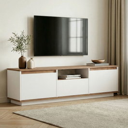 Nordure Soporte para TV Sentinel - Pino Atlántico y Blanco
